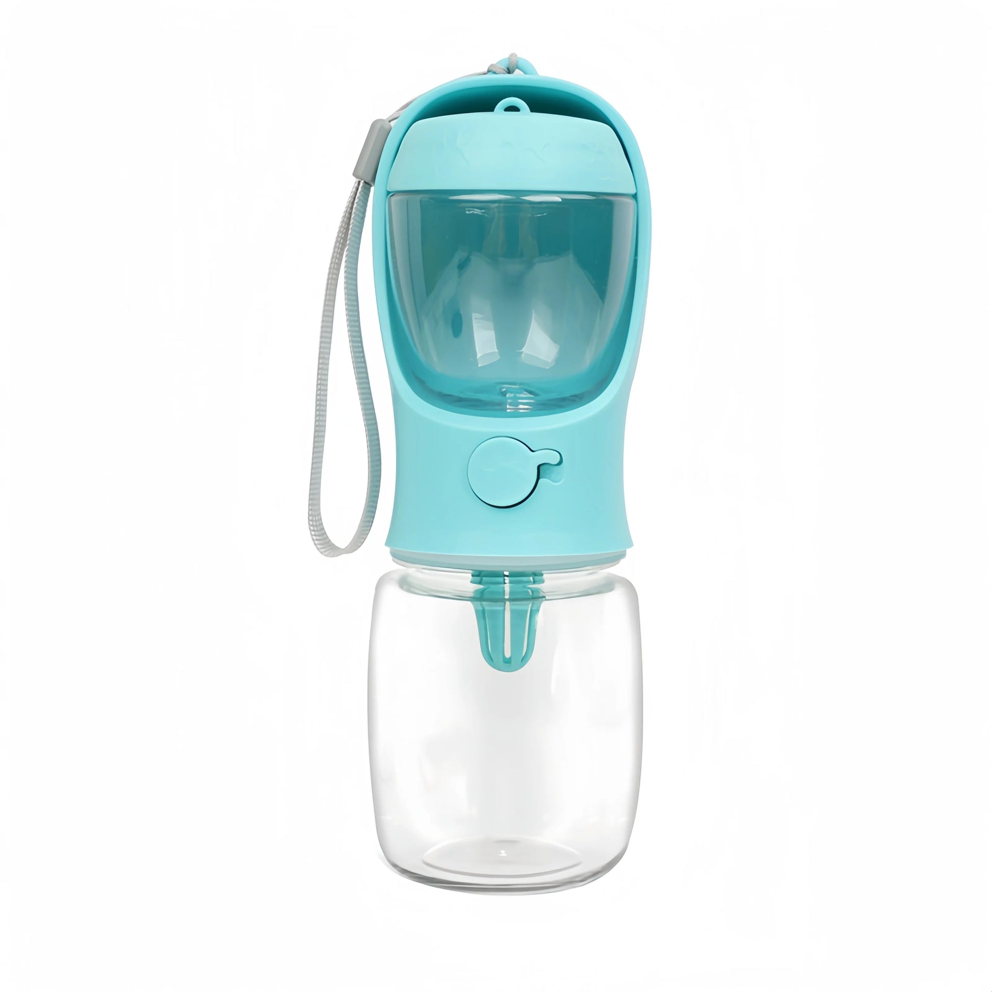 Blue 2-in-1 pet travel bottle Pawsome-style.com