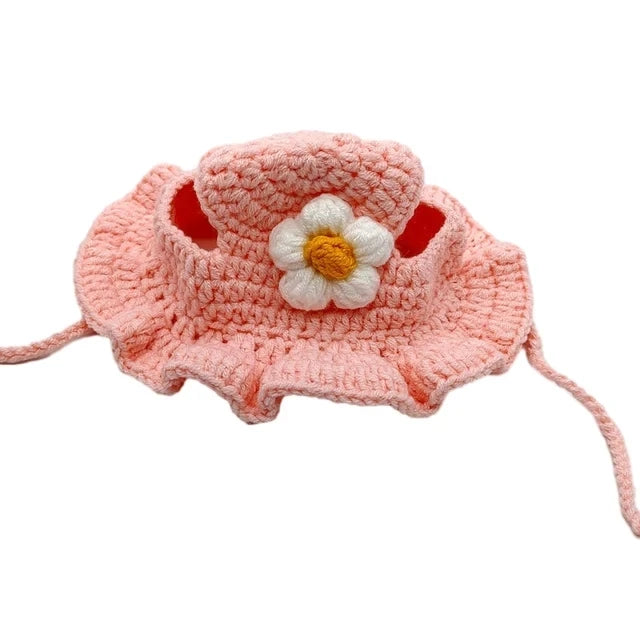 Crochet flower hat