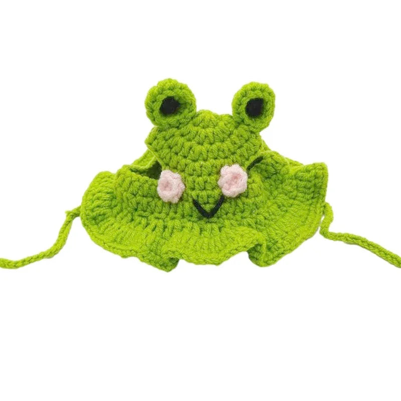 Crochet frog hat