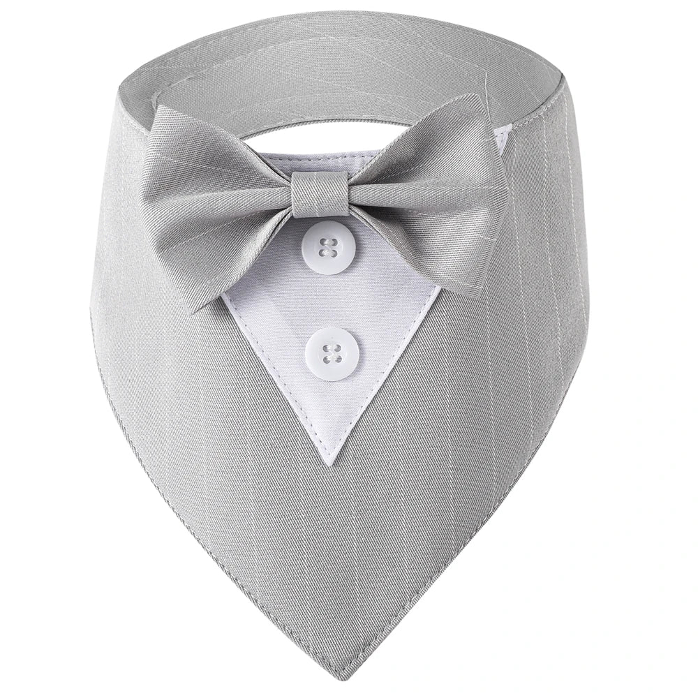 Gray pet bow tie