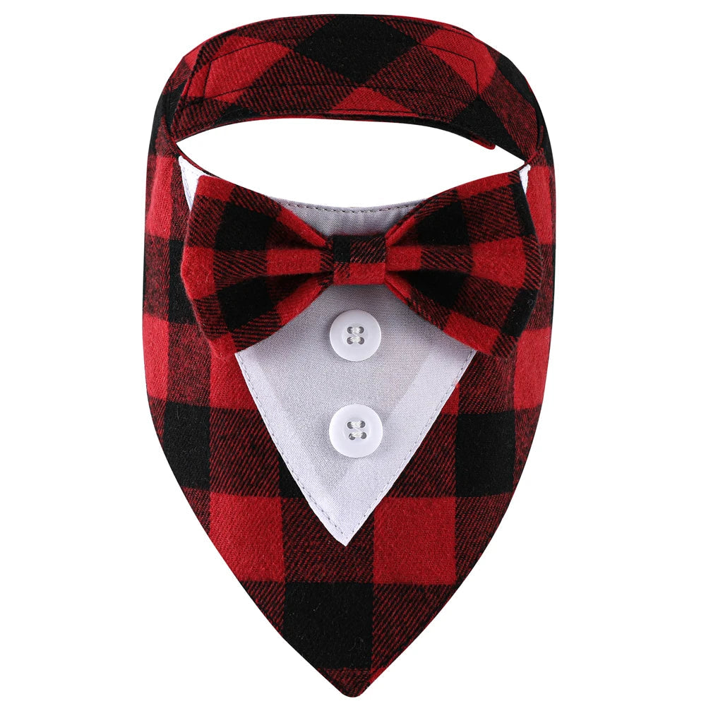 Plaid bow tie for pets