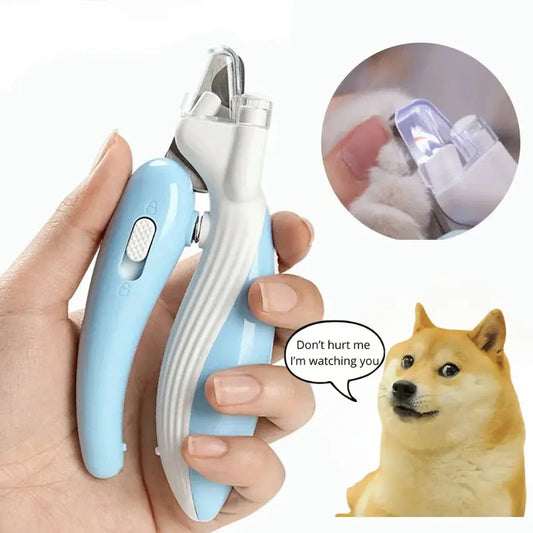 Professional pet nail clipper with led light 