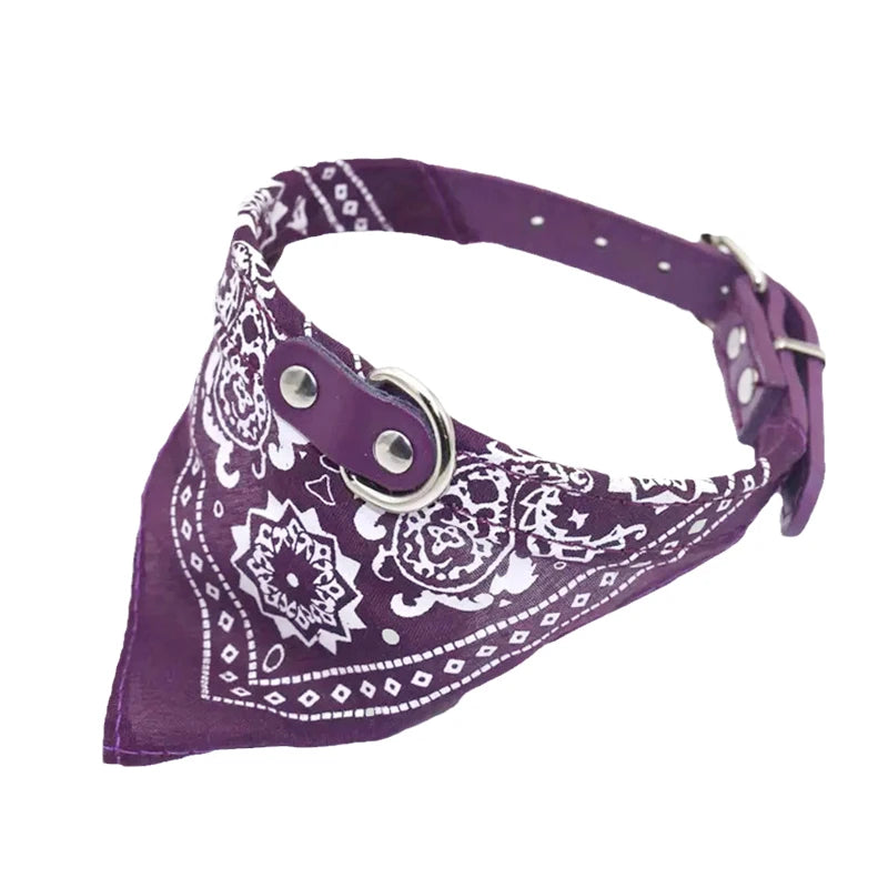 Purple bandana for pets