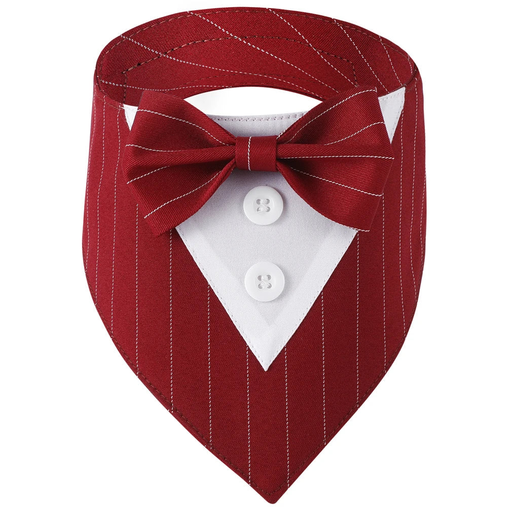 Red stripes bow tie for animals
