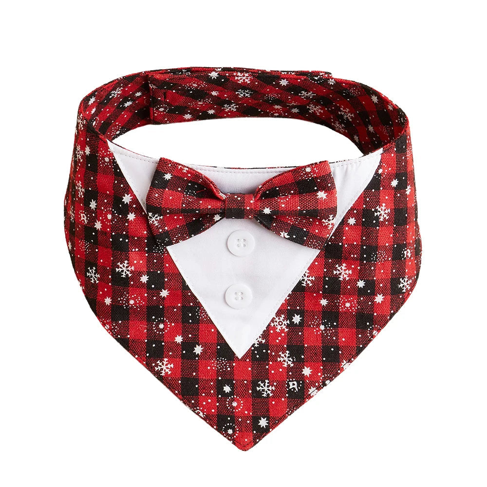 Snowflakes bow tie for pets